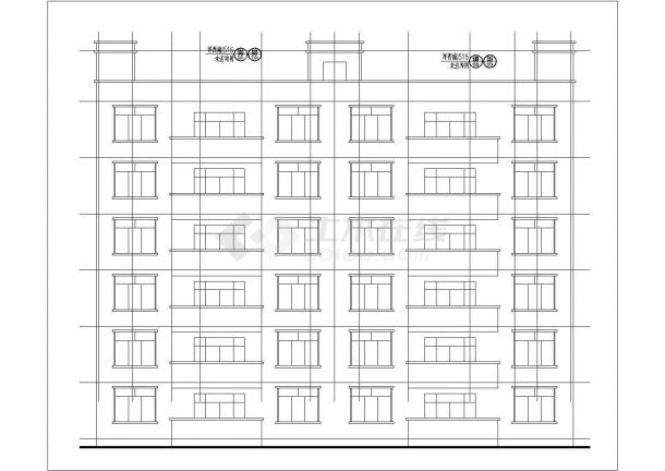 某小区占地265平米6层砖混结构住宅楼全套建筑设计CAD图纸-图一