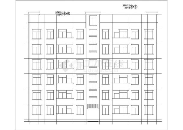 某小区占地265平米6层砖混结构住宅楼全套建筑设计CAD图纸-图二