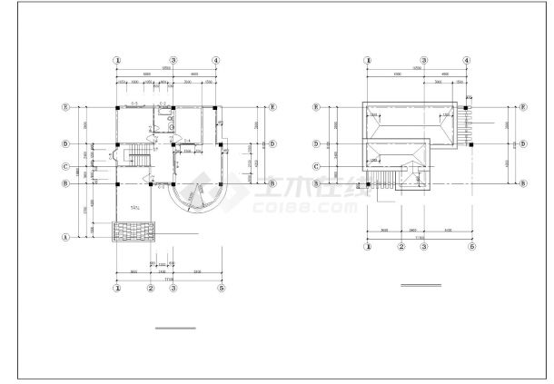 3层小别墅建筑方案cad设计图纸-图二