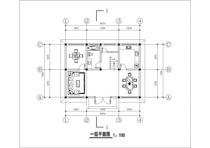 珠海市某村镇180平米2层砖混结构乡村民居楼平立剖面设计CAD图纸_图1