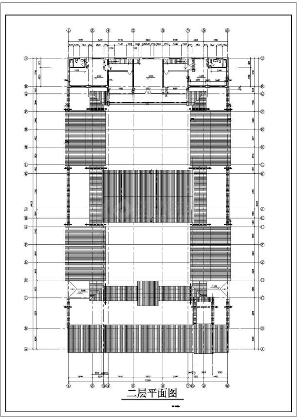 北方二层别墅住宅建筑图(CAD)-图二