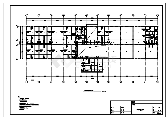 土木工程毕业设计_办公楼设计_2000平米某五层框架结构行政办公楼结施cad图(含计算书，毕业设计)-图一