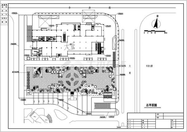 某地大型办公区前广场结构cad详图-图二