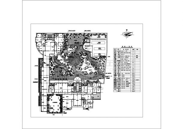 某商住楼屋顶花园设计施工图cad-图一