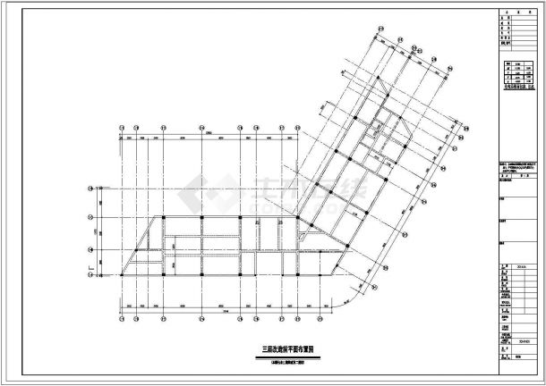 [深圳]三层框架结构老年活动中心改造加固结构cad施工图纸-图一