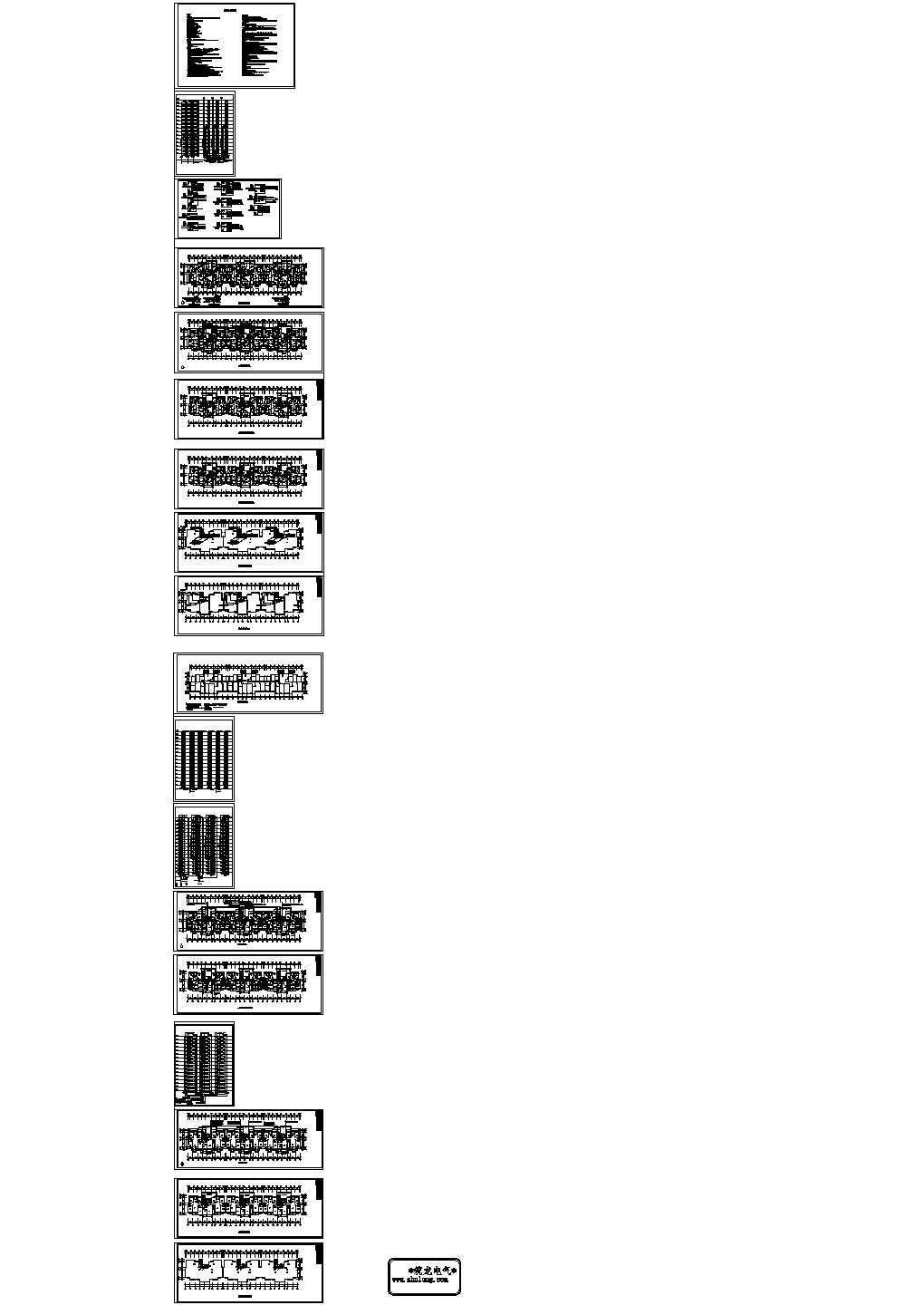 [渭南]十六层住宅楼电气施工图纸设计dwg
