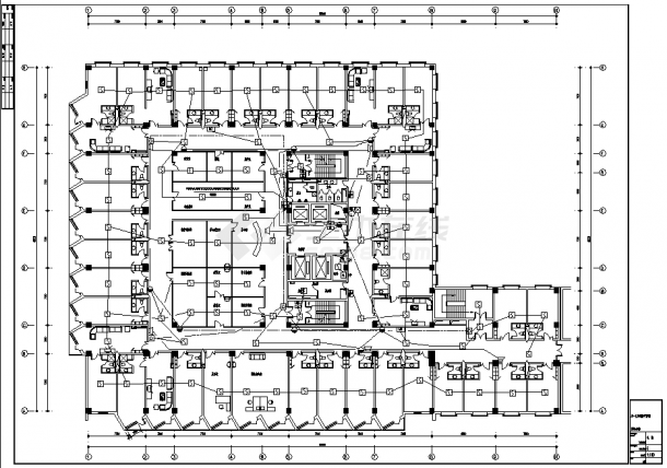 13层大医院综合楼电气系统设计cad图纸，含设计说明-图二