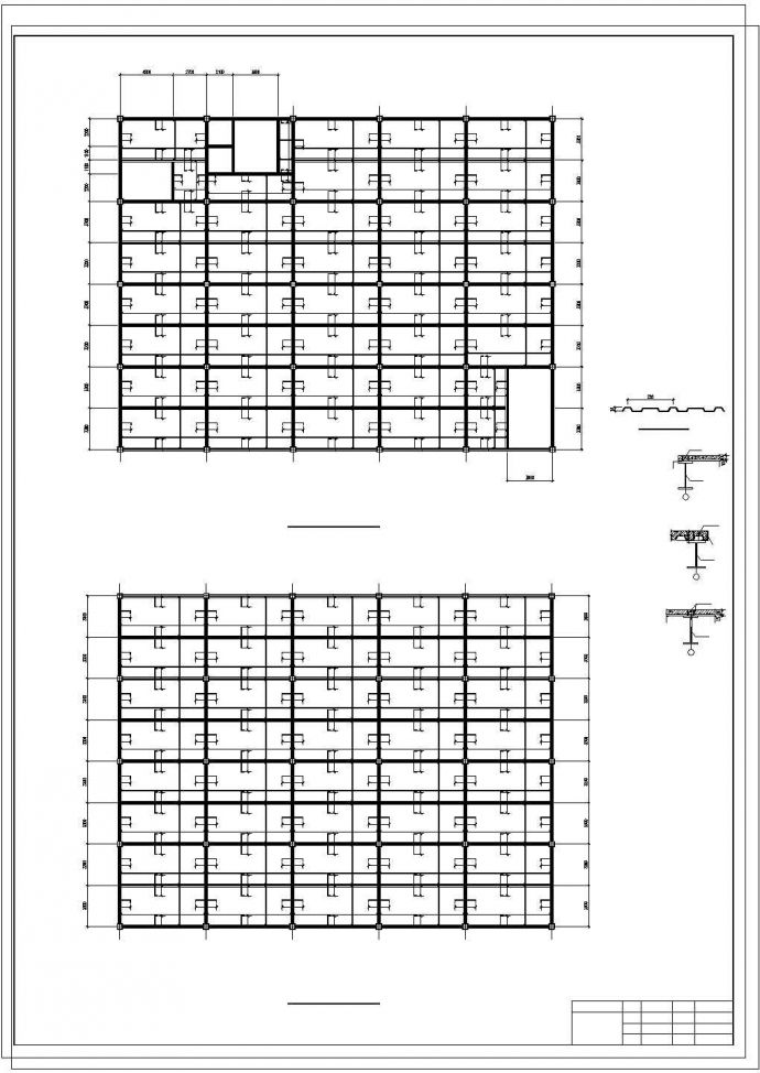 商场百货大楼哈尔滨某3层设计(2820平，含计算书、建筑结构图)_图1