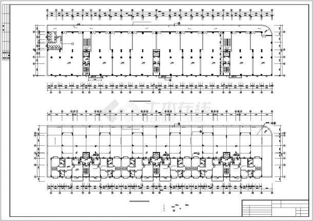 某小区12层框架结构住宅楼建筑设计CAD图纸（含机房水箱层/1-2层商用）-图一