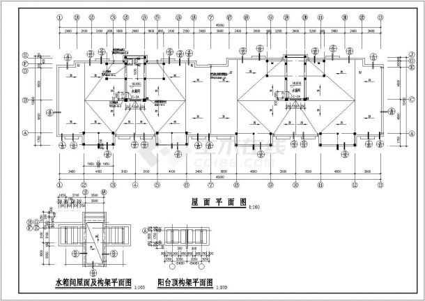 某地下一层地上六层框架结构住宅楼设计cad全套建筑施工图（ 含设计说明）-图一