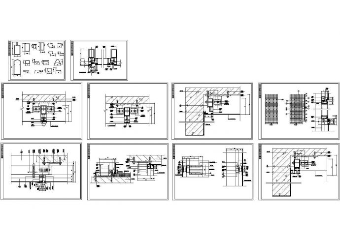 某建筑工程幕墙节点及型材节点构造cad详图_图1