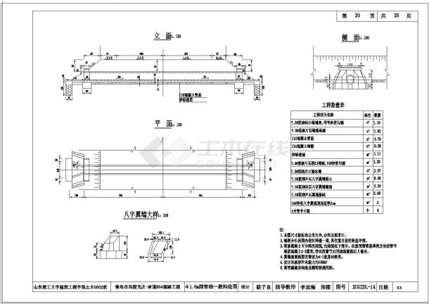 1.859公里四级公路路面宽度为7m（计算书、施工概预算、CAD设计图24张）-图二