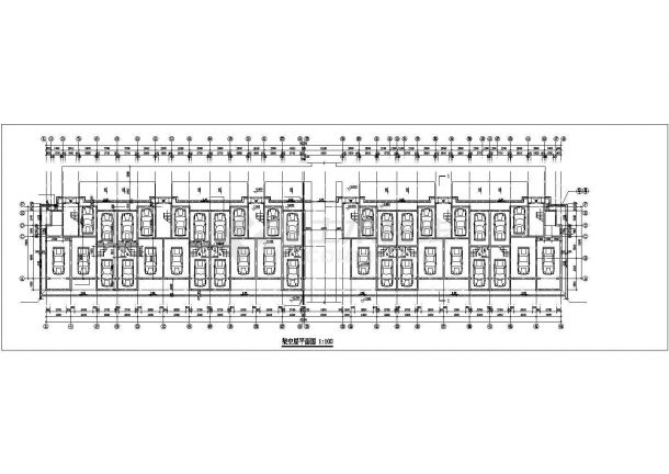 6800平米6层砖混结构住宅楼平面设计CAD图纸（1层12户/含车库层）-图二