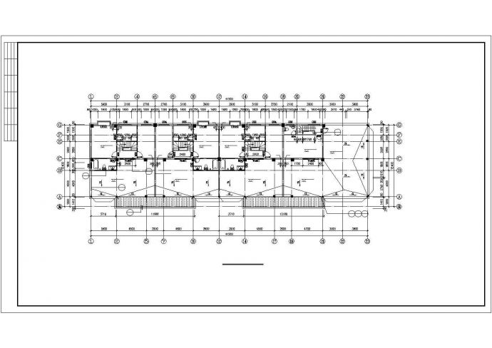 沈阳市某小区3700平米6层砖混结构住宅楼平立剖面设计CAD图纸_图1
