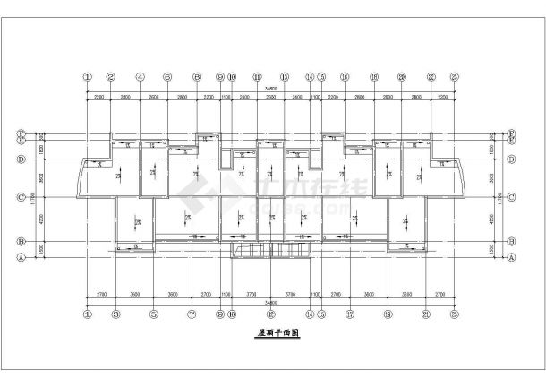 3300平米6层砖混结构住宅楼平立面设计CAD图纸（含架空层/2套方案）-图一