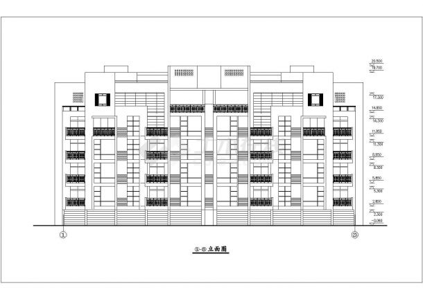 3300平米6层砖混结构住宅楼平立面设计CAD图纸（含架空层/2套方案）-图二