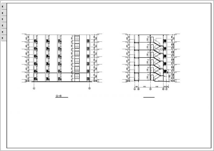 厦门市某小区3千平米6层砖混结构住宅楼平立剖面设计CAD图纸_图1