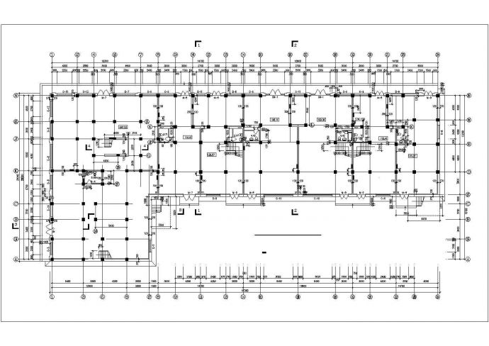 某小区7600平米6层框架结构商住楼平面设计CAD图纸（底层商用）_图1