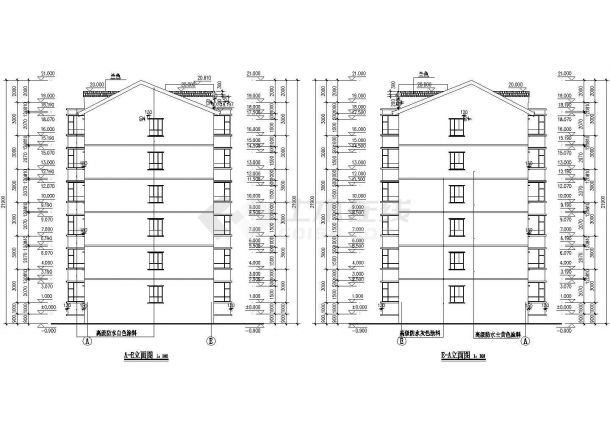 某千8100平米七层框混结构住宅楼建筑设计CAD图纸（含阁楼）-图一