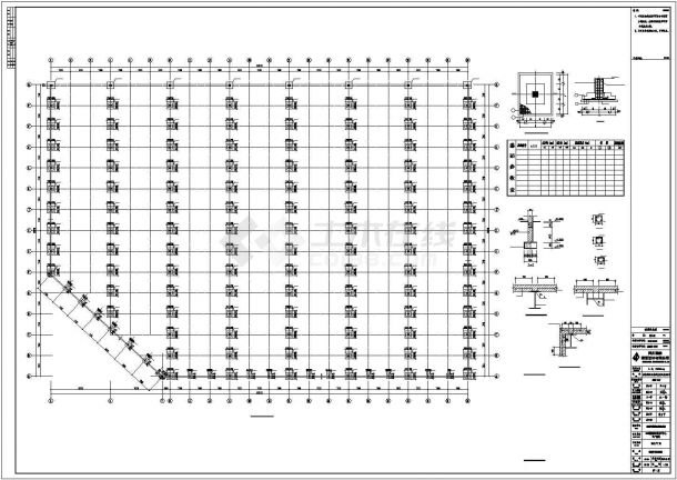 厂房设计_某地3号厂房结构施工设计cad图纸-图一