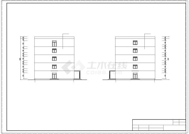 土木工程毕业设计_4340.75平米，局部五层框架教学楼毕业设计（含计算书，建筑、结构cad图）-图二