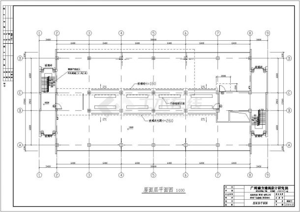 某工厂六层框架结构宿舍楼设计cad全套建筑施工图（含设计说明，含结构设计）-图二