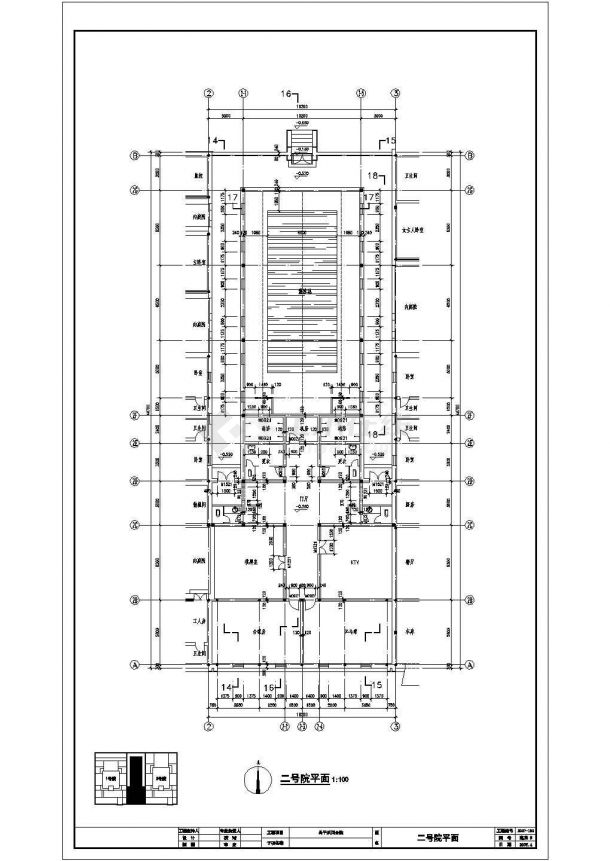 中式四合院全套设计施工图（ 附效果图 给排水图、建筑图、结构图、暖气图、电气图）-图一