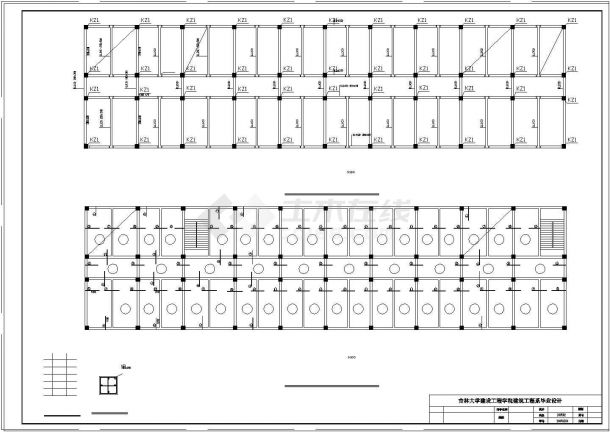 土木工程毕业设计_6745平米，四层框架教学楼毕业设计（计算书、建筑结构cad图、毕业答辩PPT）-图二