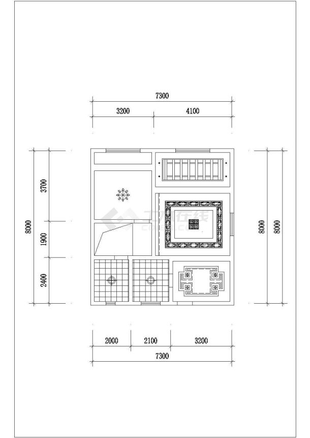 杭州一套精致复式公寓楼全套室内装饰施工设计cad图纸-图二