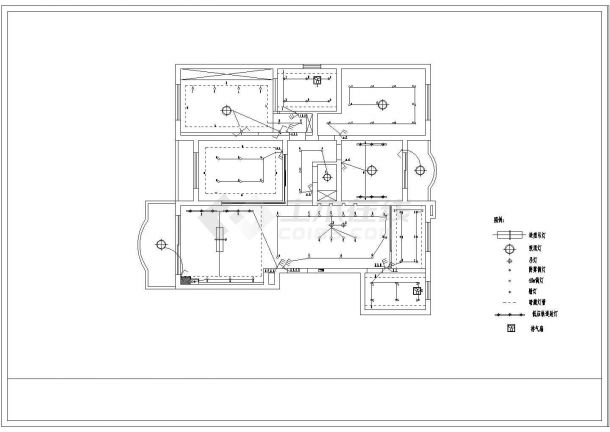 【杭州】精致公寓家居全套装饰设计施工cad图(含平面索引图)-图二