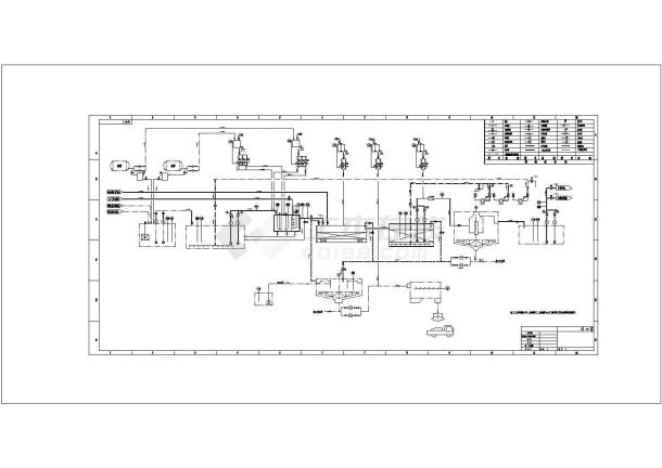电厂废水处理系统图cad-图一
