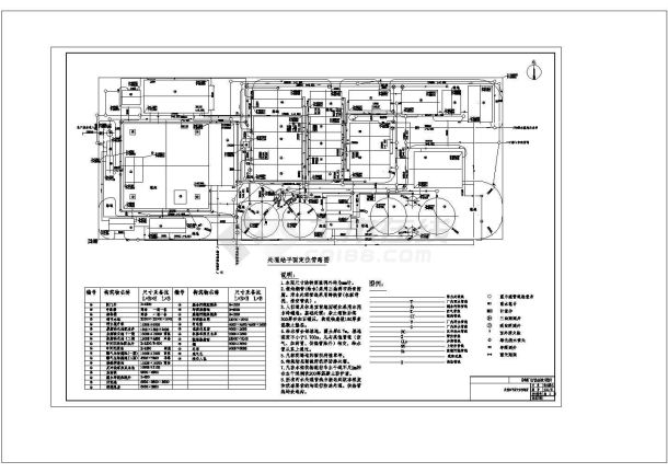 某厂废水处理站平面管路图cad-图一