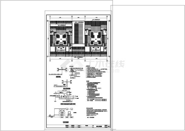 中式四合院全套施工图（包含建筑 结构 电气 给排水 暖气 JPG室内效果）cad-图二