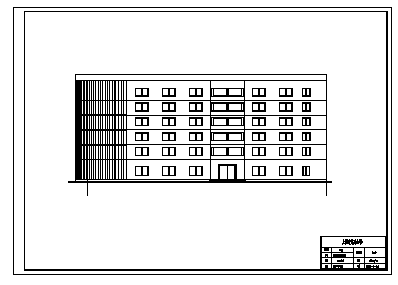 土木工程毕业设计_办公楼设计_5000平米左右某市六层钢框架结构办公楼建施cad图(含计算书，毕业设计)-图一
