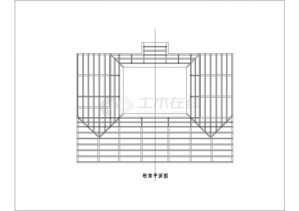 某带有水塘的四合院别墅建筑设计CAD施工图纸-图二