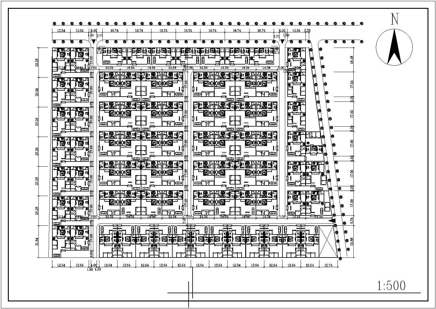 某带有青白石阶条的四合院住宅方案图