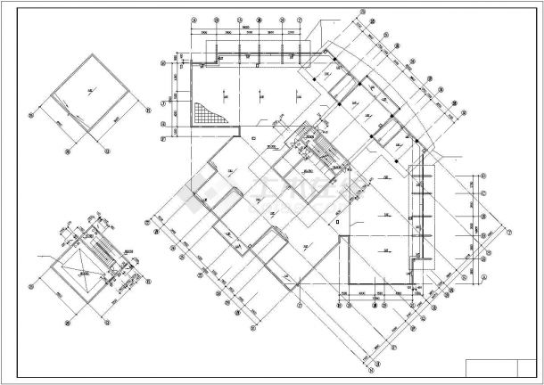 2.4万平米26层框剪结构商住楼平立剖面设计CAD图纸（1-6层商用）-图二