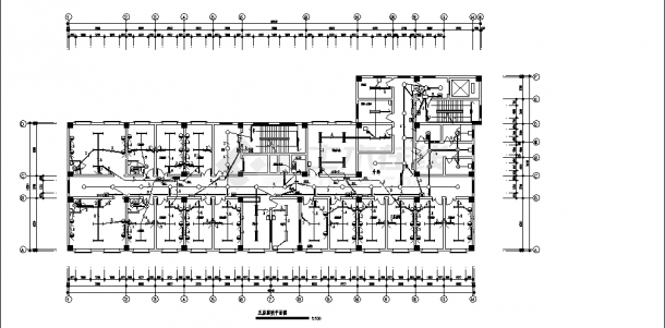 9层医院住院楼电气系统设计施工cad图纸(含地下一层）-图二