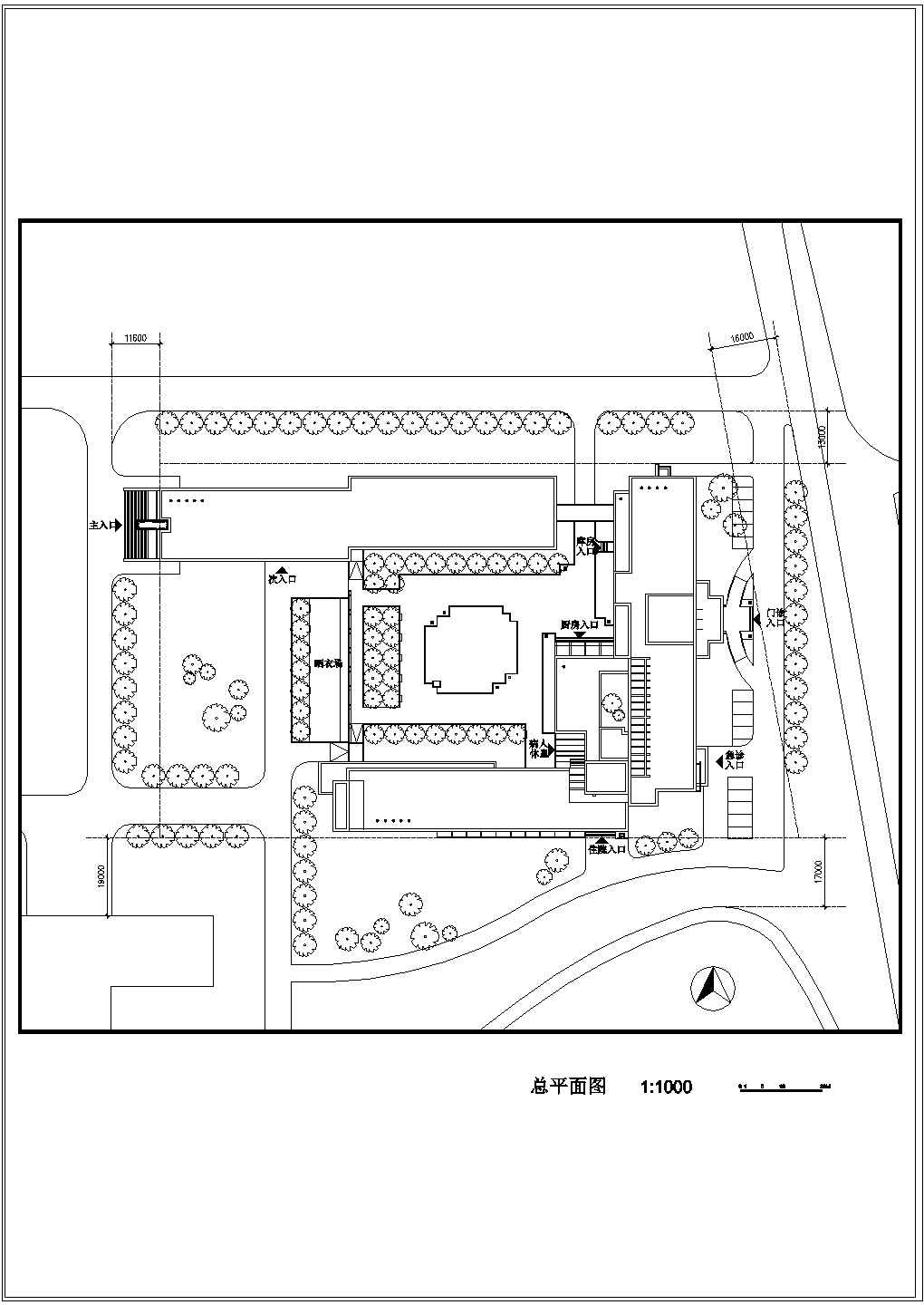 滨州职业技术学院五层医学实验楼建筑方案cad施工图纸