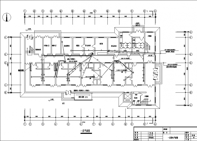 2层某传染病医院电气系统设计施工cad图纸，含设计说明_图1