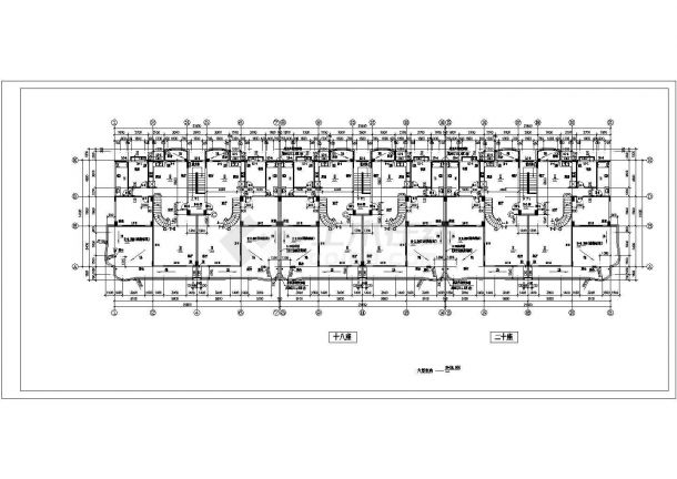 杭州xx小区4100平米7层砖混结构住宅楼全套平立剖面设计CAD图纸-图一