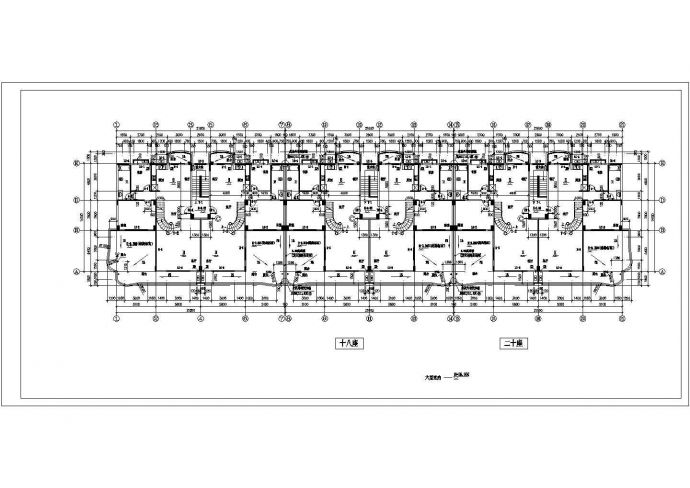 杭州xx小区4100平米7层砖混结构住宅楼全套平立剖面设计CAD图纸_图1