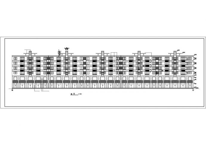 8100平米6层框架结构商住楼全套建筑设计CAD图纸（1-2层商用）_图1