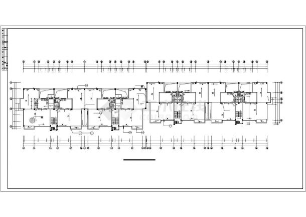 7700平米8层框架结构商住楼平立剖面设计CAD图纸（1层商用）-图一