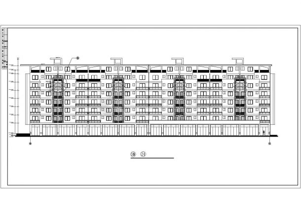 7700平米8层框架结构商住楼平立剖面设计CAD图纸（1层商用）-图二