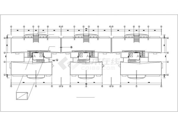 xx小区临街1万平米12层框架结构住宅楼平立剖面设计CAD图纸（底层商用）-图一