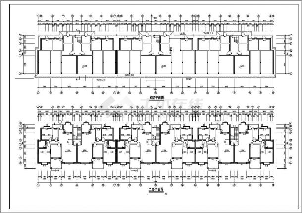 贵阳市xx小区4900平米6层砖混结构住宅楼建筑设计CAD图纸-图二