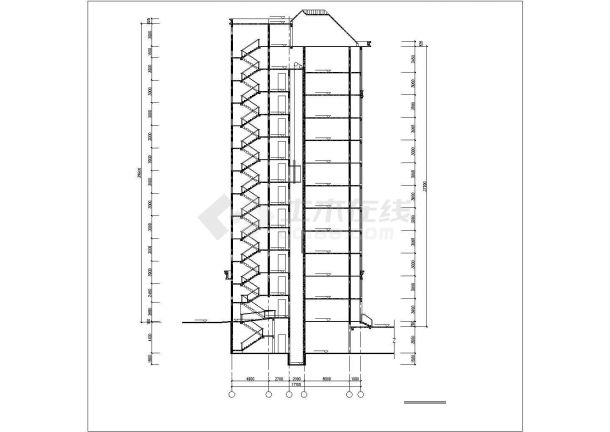 苏州市xxx小区1.1万平米12层框架结构住宅楼平立剖面设计CAD图纸-图一
