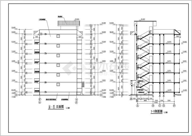 宜春市xxx小区3100平米6层砖混结构住宅楼建筑设计CAD图纸-图二