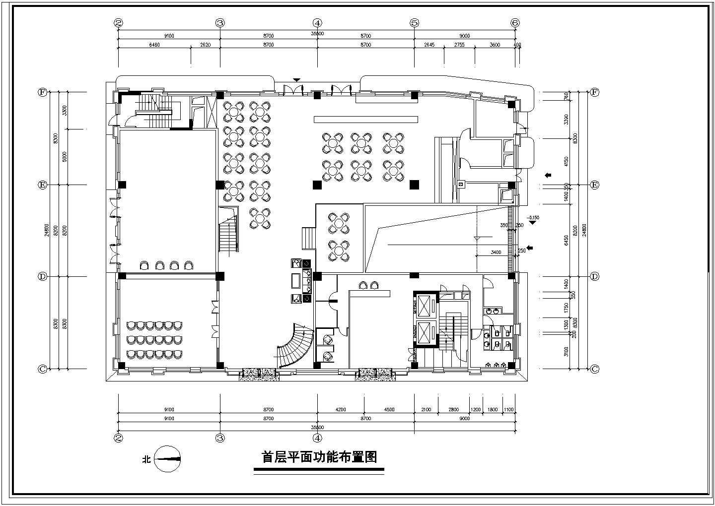 广州某酒店建筑cad平面施工图